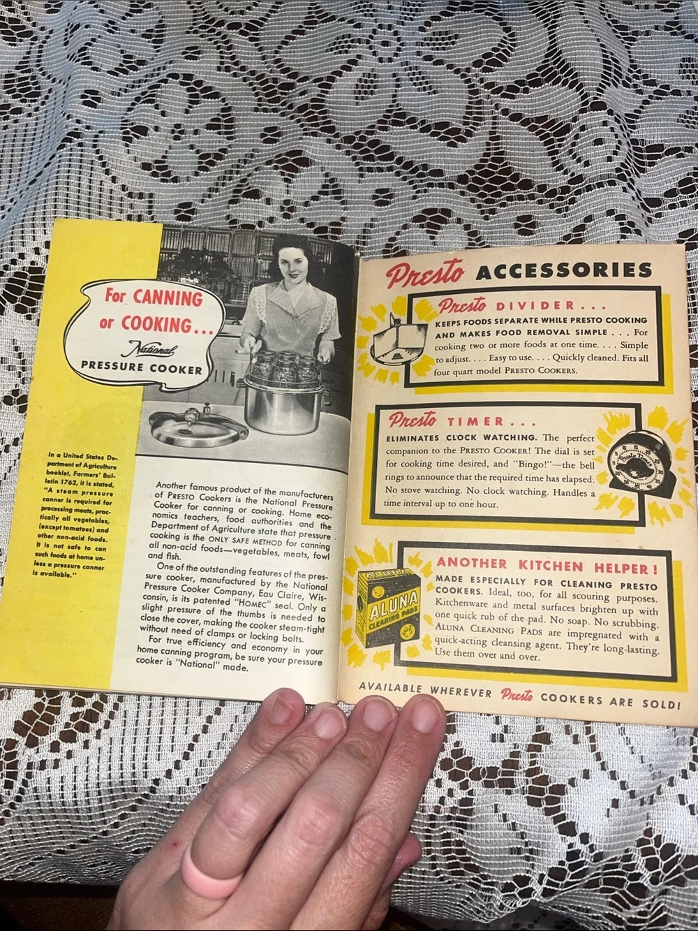 Vintage Presto Cooker Recipe Book with Lithographed in the USA 🇺🇸